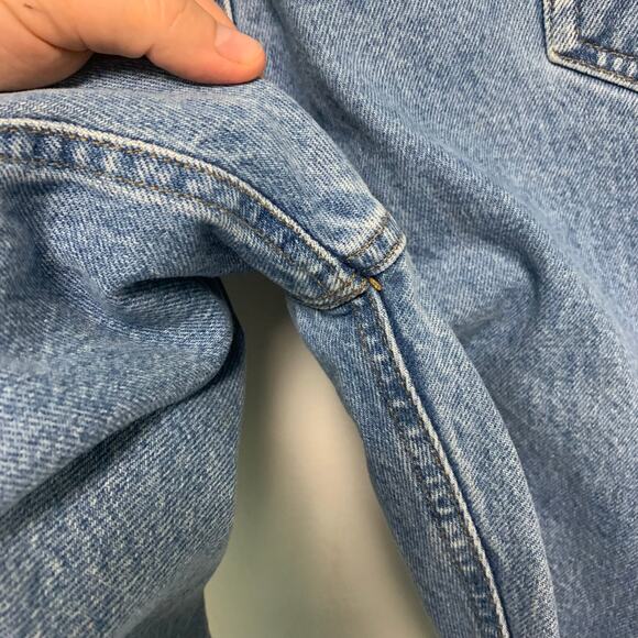 Carhartt Vintage Men's Leather Patch Light Wash Relaxed Fit Jeans 42 x 32 - Picture 7 of 8